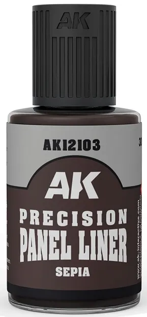 Șablon de contur pentru panouri AK Interactive - Precision Paneliner: Sepia (30 ml) (AK12103)