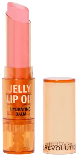 Makeup Revolution Balsam de buze hrănitor cu culoare Jelly Lip, Popsicle Peach, 2.4 g