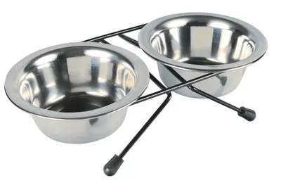 Set 2 buc Castron Inox In Suport 0.2 L/10 cm
