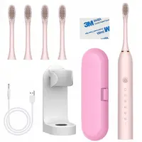 Periuta de dinti electrica reincarcabila sonica, 42.000 miscari minut, 6 moduri smart de curatare cu temporizator, 4 capete de periuta inlocuibile,
