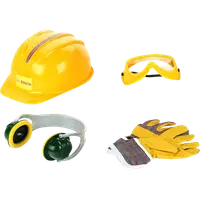 Set Accesorii Bosch Manusi de lucru, ochelari de protectie, protectie pentru urechi si casca Theo Klein 8537