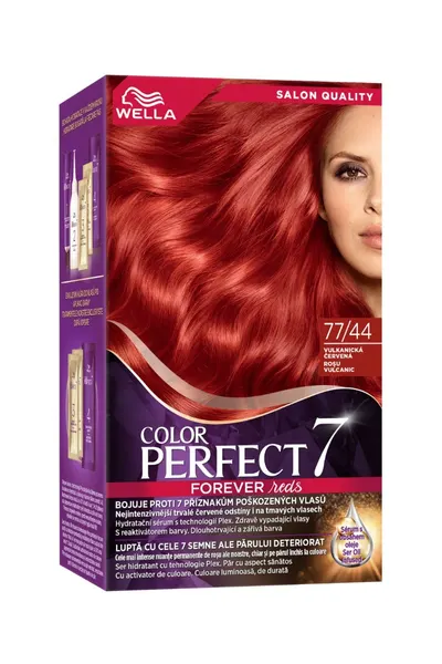 Vopsea de par permanenta Rosu Vulcanic 77/44 Color Perfect, 135ml, Wella