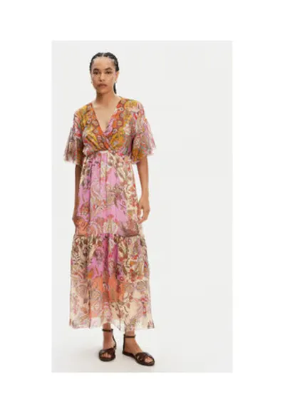 Rochie de vara Dama - multicolor - 70% viscoza - 30% matase