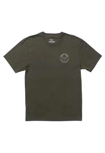 Tricou din bumbac cu imprimeu - maneci scurte si decolteu la baza gatului