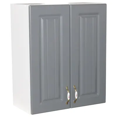 Corp superior 62 cu 2 usi Zebra MDF gri dungi