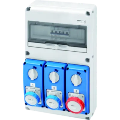 Organizator de santier Q-DIN 14 ASD - 3 IB VERTICAL SBF - IP65