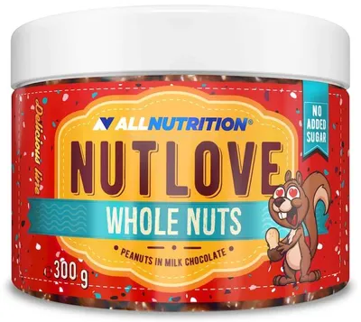 Nutlove Whole Nuts Arahide, ciocolată cu lapte, 300 g, AllNutrition