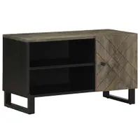 Gossi dulap tv, negru, 80x33x46 cm, lemn masiv de mango