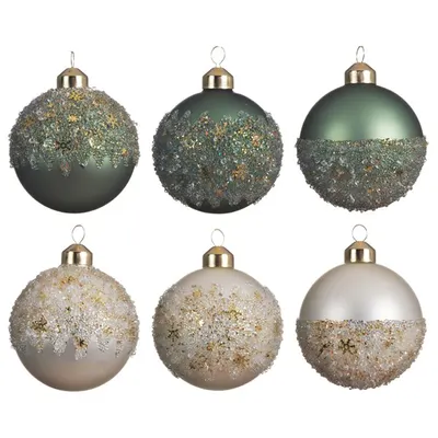 Glob - Glass Ballontine, Glitter Ballotine - Snowflake - mai multe modele