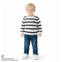 Pulover copii Chicco tricotat, Bej cu model, 01703-70MFCO