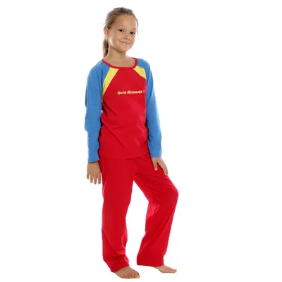 Pijama copii AI2255 rosu TRICOLOR, Andana | marimea 38 (11/12 ani)