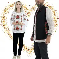 Set Cuplu 626 Vesta cu Broderie si Ie traditionala cu broderie