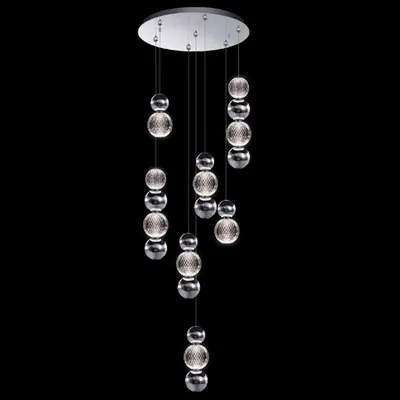 Diamond Led Pendant 28w 3000k, Chrome