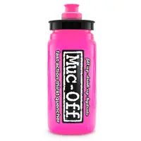 Bidon Muc-Off X Elite Fly 550 ml Roz, cu capac ergonomic.
