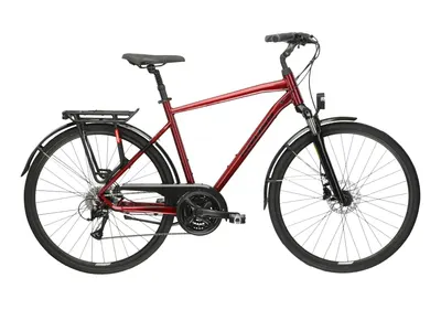 Bicicletă KROSS TRANS 4.0 28" Ruby-Negru Red Glossy M 480 mm