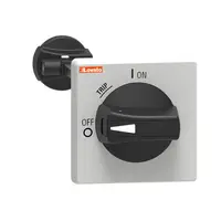 Padlockable Ip65 (4x) Door Coupling Handle. Black Complete With Rod Length 200mm