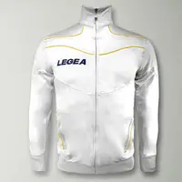 Junior training jacket running breathable polyester white-gold
