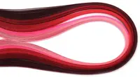 Panglici pentru quilling Em art - 5 mm/39 cm, roșu/roz (100 buc.)