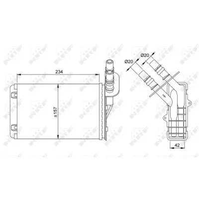 Schimbator caldura, incalzire habitaclu NRF 53382
