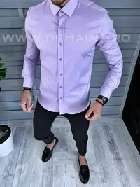 Camasa barbati lila slim fit B1357 X 30-1