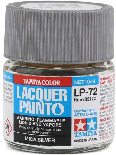 Vopsea lac acrilic Tamiya - Mica Silver LP-72 (10ml) (TAM82172)