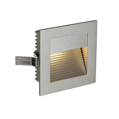 Spot incastrat, FRAME CURVE Wall lights, grey recessed fitting, LED, 3000K, square, silver-grey, incl. leaf springs