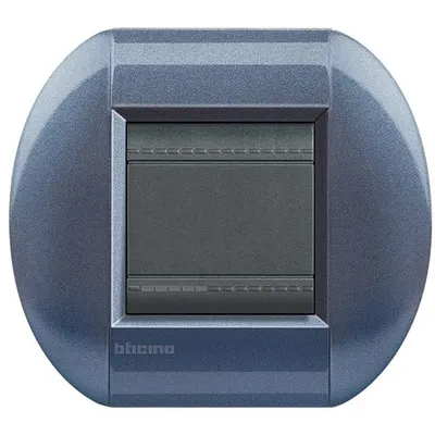 Placa ornament ,2 module, mov inchis, living light, BTICINO