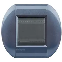Placa ornament ,2 module, mov inchis, living light, BTICINO