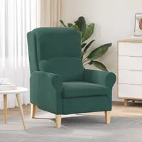 Gossi fotoliu verde intunecat verde intunecat tesatura cu picioare din lemn