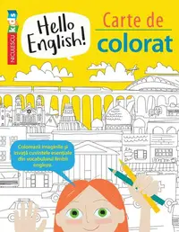 Hello English! Carte de colorat - Paperback - Emilie Martin, Sam Hutchinson