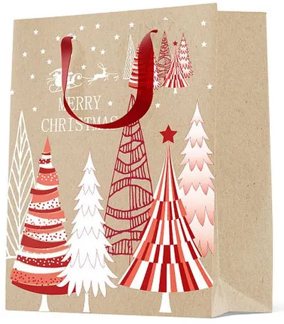 Pungă cadou S. Cool - Christmas Trees, XL