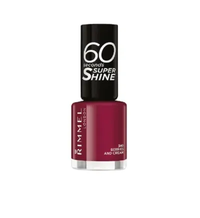 Rimmel London Lac de unghii 60 Seconds Super Shine 340 Berries and Cream, 8ml