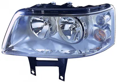 Far stanga (H1 H7, reglaj electric, cu motoras, fundal cromat) VW TRANSPORTER 2003-2009