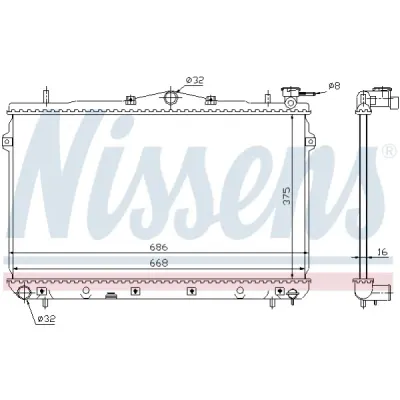Radiator, racire motor NISSENS 62298