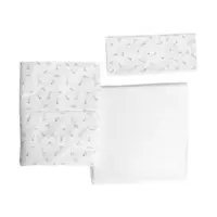 Set 2 cearceafuri cu elastic din bumbac Chicco Next2Me Forever, Cloud, 0luni+