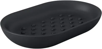 Suport pentru săpun Umbra - Junip, 14 x 9 x 2 cm, negru