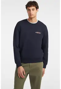 Bluza de trening cu imprimeu pe piept - Bleumarin