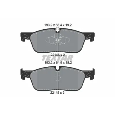Set placute frana, frana disc TEXTAR 2214601
