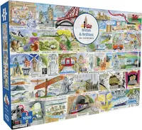 Puzzle Gibsons din 1000 piese - Britanic și strălucit