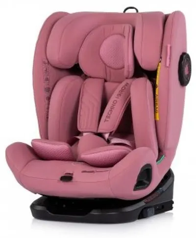Scaun auto Chipolino - Techno Igrow, 360°, cu IsoFix, i-Size, roz