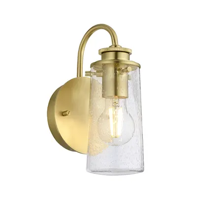 Aplica Braelyn 1 Light Wall Light – Brushed Brass