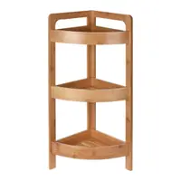 Raft baie, din bambus, cu 3 etajere, colțar, 23x23x61 cm, Bathroom Solutions