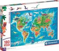 Puzzle pentru copii Clementoni din 180 piese - Harta dinozaurilor
