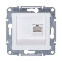 Priza date internet RJ45 cat6, alb Asfora, montaj in doza rotunda - fara placa ornament