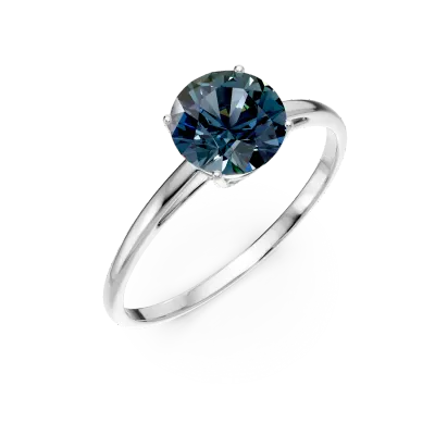 Inel din aur alb cu topaz london blue de 1.5ct