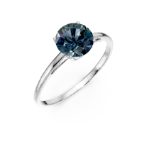Inel din aur alb cu topaz london blue de 1.5ct