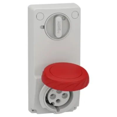 Priza Unika cu Interblocare, 32 A, 3P + E, 380, 415 V Ac, Ip65, Panou