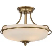 Plafoniera Griffin 3 Light Semi-Flush Light – Weathered Brass