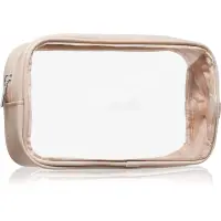 Notino Travel Collection Medium Clear Organizer geantă de cosmetice transparentă M Beige 24x12,5x5 cm 1 buc