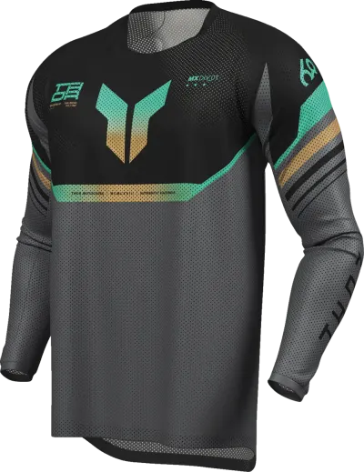 Tricou atv cross Thor Launchmode Air Raptor, culoare gri negru, marime XL
